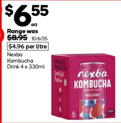 Nexba Kombucha Drink 4 x 330ml