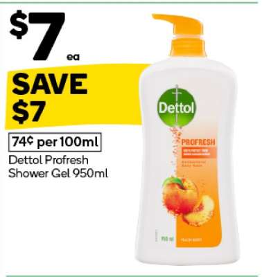 Dettol Profresh Shower Gel 950mL
