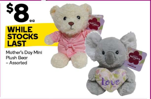 Mother's Day Mini Plush Bear – Assorted