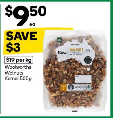 Woolworths Walnuts Kernel 500g