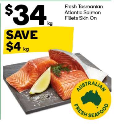 Fresh Tasmanian Atlantic Salmon Fillets Skin On