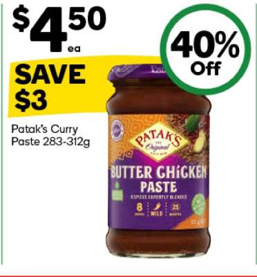 Patak's Curry Paste 283-312g