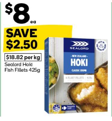 Sealord Hoki Fish Fillets 425g