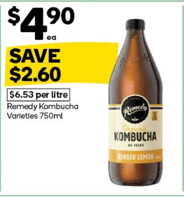 Remedy Kombucha Varieties 750ml