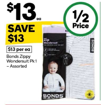 Bonds Zippy Wondersuit Pk1 – Assorted