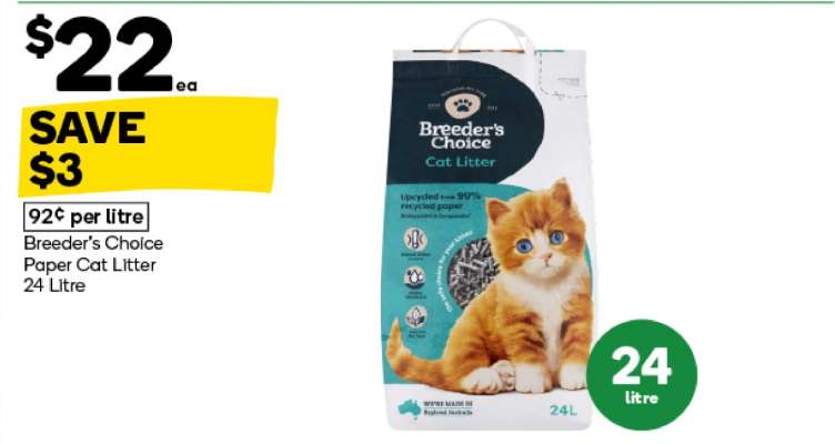 Breeder's Choice Paper Cat Litter 24 Litre