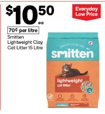 Smitten Lightweight Clay Cat Litter 15 Litre
