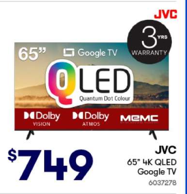 JVC 65" 4K QLED Google TV