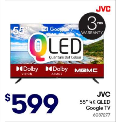 JVC 55” 4K QLED Google TV