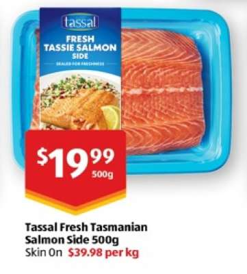 Tassal Fresh Tasmanian Salmon Side 500g