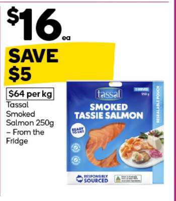 Tassal Smoked Salmon 250g – From the Fridge