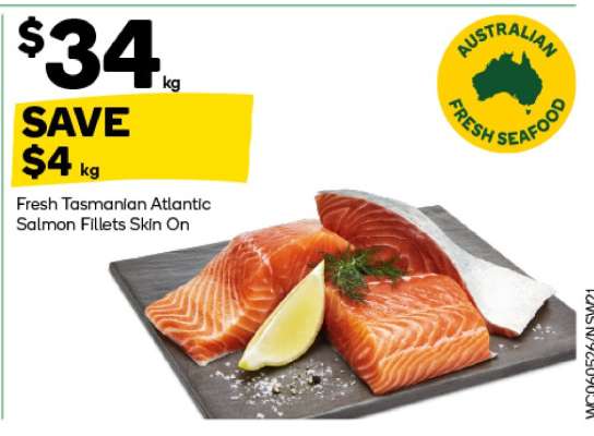 Fresh Tasmanian Atlantic Salmon Fillets Skin On