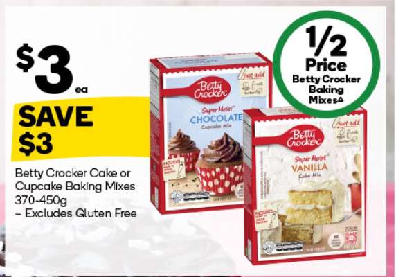 Betty Crocker Cake or Cupcake Baking Mixes