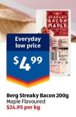 Berg Streaky Bacon 200g