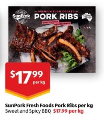 SunPork Fresh Foods Pork Ribs per kg