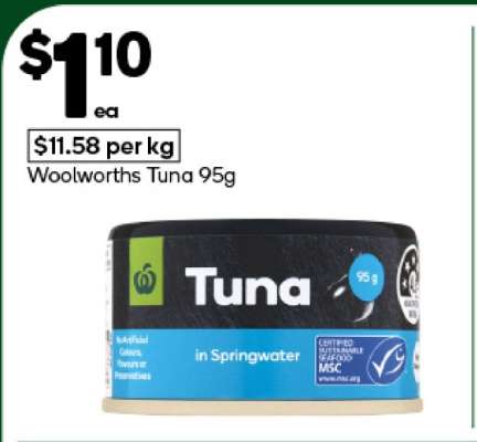 Woolworths Tuna 95g