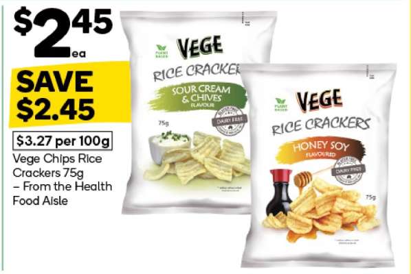 Vege Chips Rice Crackers 75g
