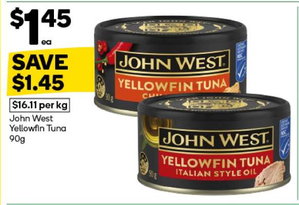 John West Yellowfin Tuna 90g