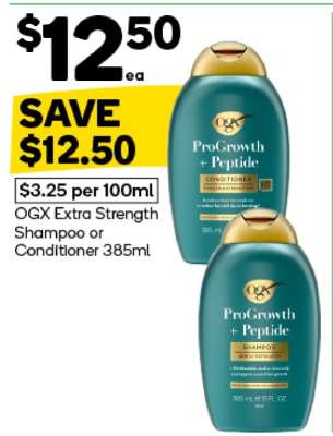 OGX Extra Strength Shampoo or Conditioner 385ml