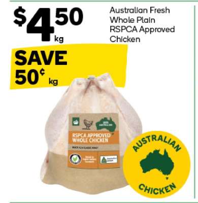 Australian Fresh Whole Plain RSPCA Approved Chicken