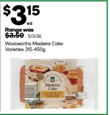 Woolworths Madeira Cake