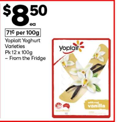 Yoplait Yoghurt Varieties