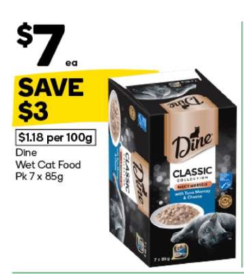 Dine Wet Cat Food Pk 7 x 85g