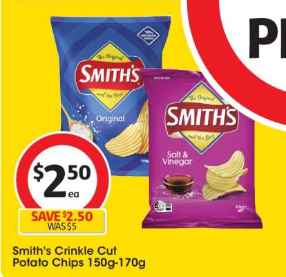 Smith's Crinkle Cut Potato Chips 150g-170g