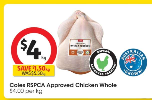 Coles RSPCA Approved Chicken Whole
