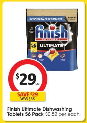 Finish Ultimate Dishwashing Tablets 56 Pack