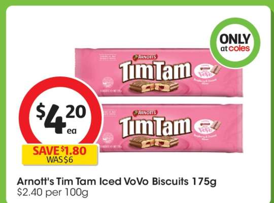 Arnott's Tim Tam Iced VoVo Biscuits 175g