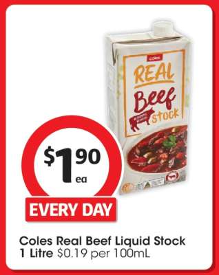 Coles Real Beef Liquid Stock