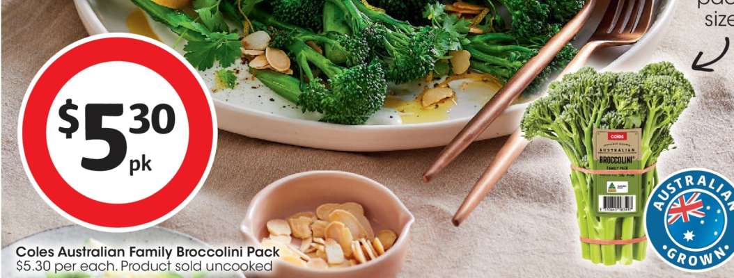 Coles Australian Family Broccolini Pack