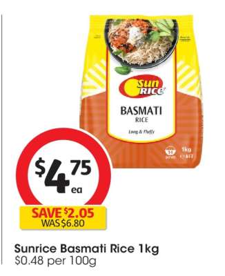Sunrice Basmati Rice 1kg