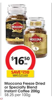 Moccona Freeze Dried or Specialty Blend Instant Coffee 200g