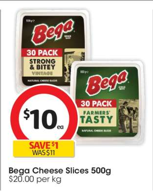 Bega Cheese Slices 500g