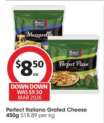 Perfect Italiano Grated Cheese 450g