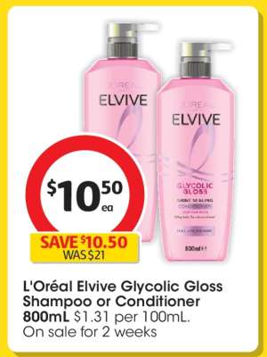 L'Oréal Elvive Glycolic Gloss Shampoo or Conditioner