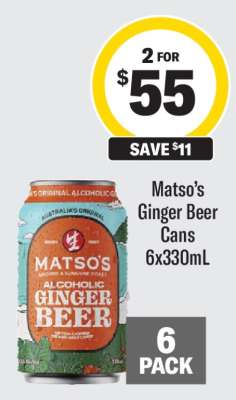 Matso’s Ginger Beer Cans