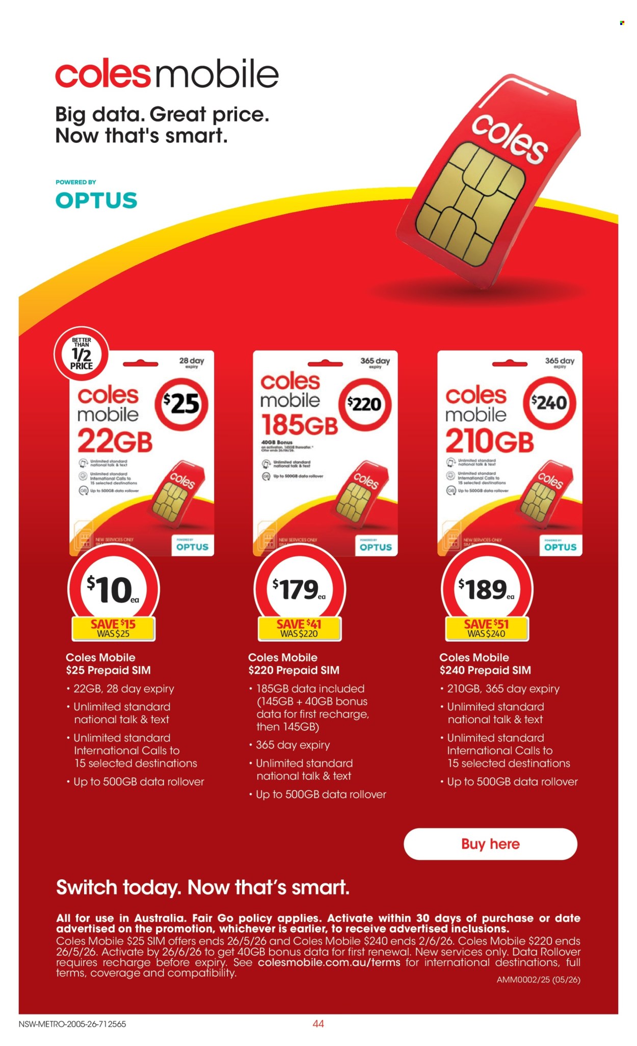 Coles catalogue - 20 May 2026 - 26 May 2026. Page 44