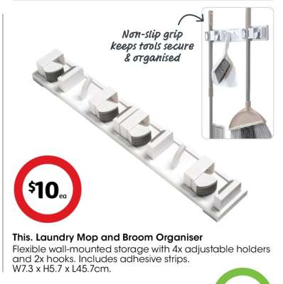 This. Laundry Mop and Broom Organiser