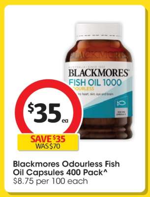 Blackmores Odourless Fish Oil Capsules 400 Pack