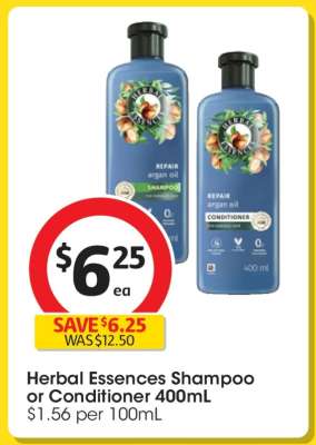 Herbal Essences Shampoo or Conditioner 400ml