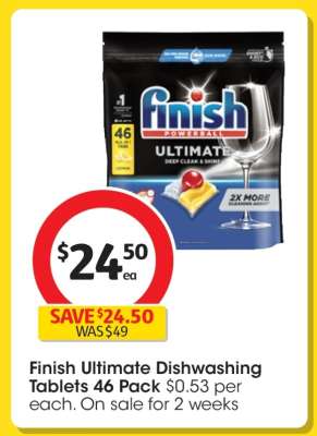 Finish Ultimate Dishwashing Tablets 46 Pack