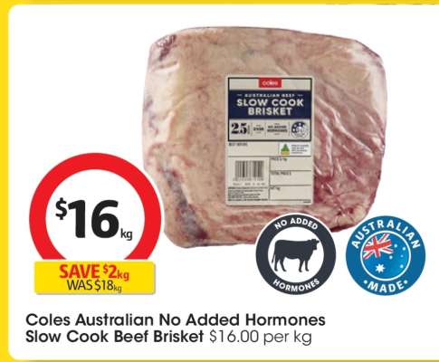 Coles Australian No Added Hormones Slow Cook Beef Brisket