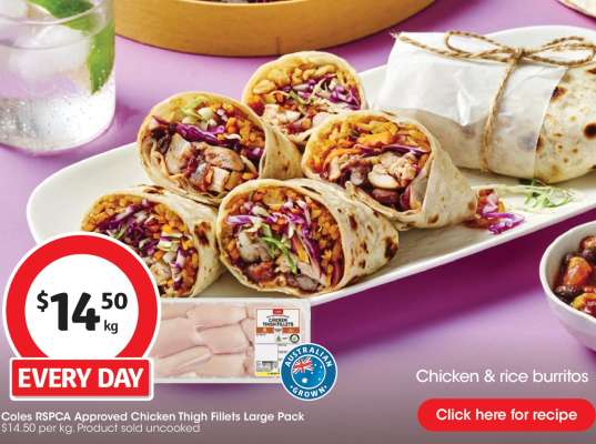 Coles RSPCA Approved Chicken Thigh Fillets Large Pack