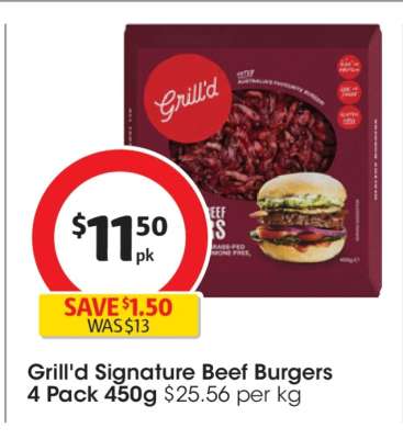 Grill'd Signature Beef Burgers