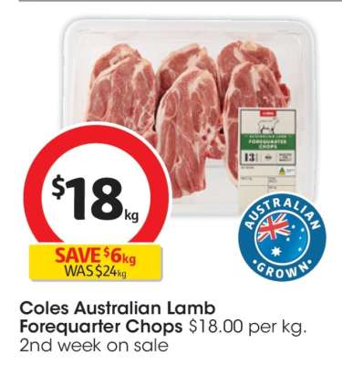 Coles Australian Lamb Forequarter Chops