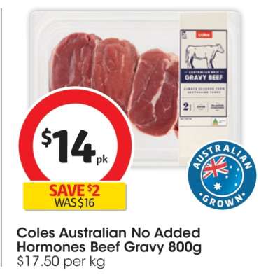 Coles Australian No Added Hormones Beef Gravy 800g