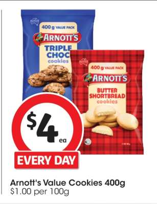 Arnott's Value Cookies 400g